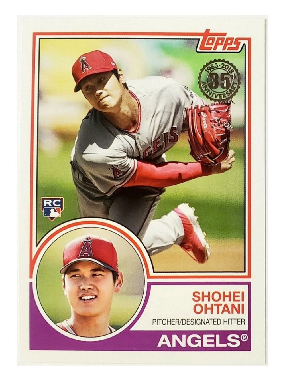 SHOHEI OHTANI ROOKIE "1983" RETRO 2018 TOPPS UPDATE #83-2, ANGELS, DODGERS!
